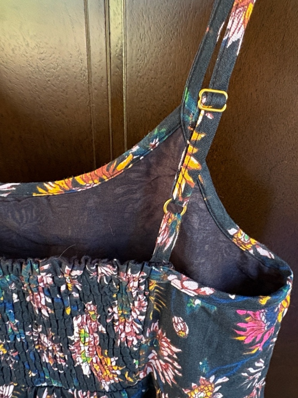 EUC NATURAL LIFE Journey Black Floral Maxi Sundress Size Small - Picture 9 of 9